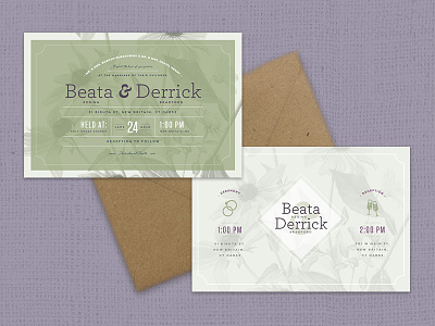 Beata & Derrick Wedding Invite Design Progress bride floral invitation invite muted sage wedding