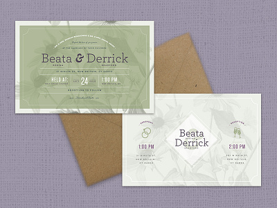 Beata & Derrick Wedding Invite Design Progress