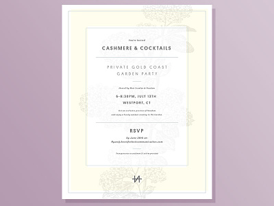 Editors Garden Party Invite Design ct fashion flowers invitations summer
