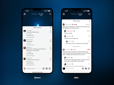 UI Enhancement 01 - TikTok comment page