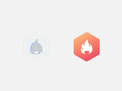 logo redesign practice fire icon logo