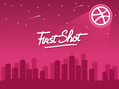 First Shot city debut dribbble first first shot light shot star