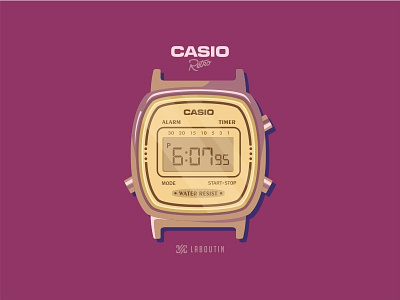 Casio retro gold