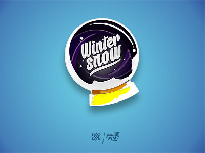 WINTER - Badge Pin badge design graphic illustration pin snow winter