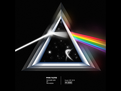 PINK FLOYD | Fanart 2018 art dark design graphic illustration moon pinkfloyd rainbows vector