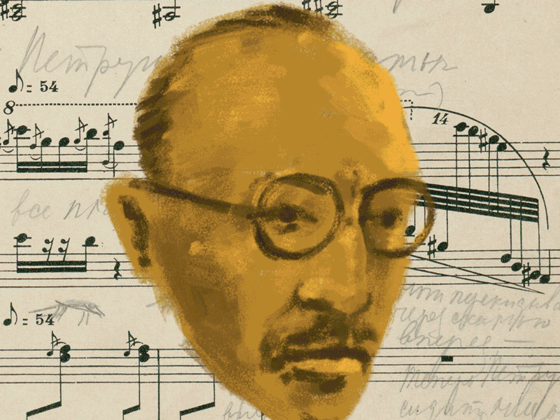Heads up Stravinsky animated bruce alcock cycle hand drawn stravinsky