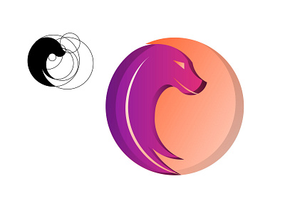 dog logo graphic design illustration logo
