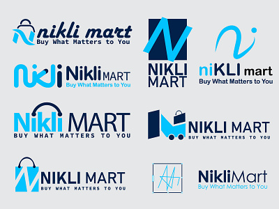 nikli mart logo graphic design illustration nikli mart logo portrait