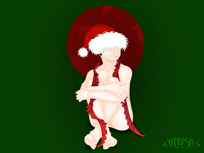 Xmas art christmas digital drawing gift holidays illustration mexico morsa painting santa claus sexy