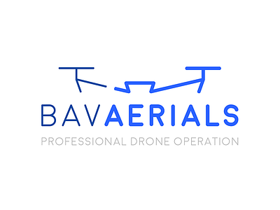 BAVARIALS - Logo draft bavaria blue business company drone icon illustration logo typography