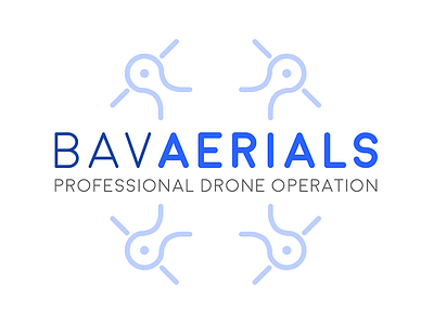 BAVARIALS - Professional Drone Operation air blue business company drone flying icon illustration logo operation professional