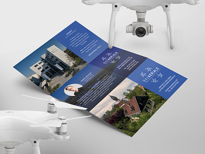 Bavaerials - TriFold Landscape Brochure blue brochure drone drones flyer fold freelancer tri