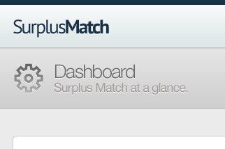 Surplus Match Admin Panel admin dashboard design panel ui
