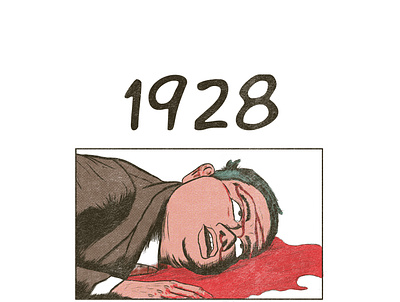 Dead in 1928 anatomy art blood character character design comic comicpanel dead death die draw handdraw human loose mafia pop popart retro scene vintage