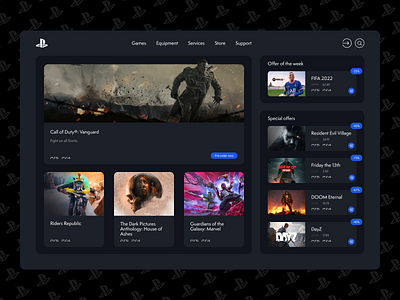 Playstation Store – Main Page redesign