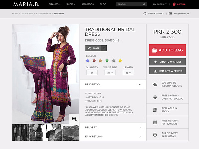 Maria.B brand e-commerce fashion female online shopping store