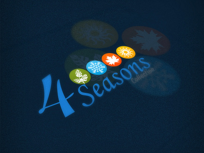 4 Seasons Collections 4 blue brand curves four green id identity illustration logo orange seasons vector yellow