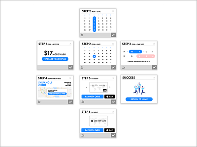 UI Design for MobeWash Booking process booking ios mobewash ui wash