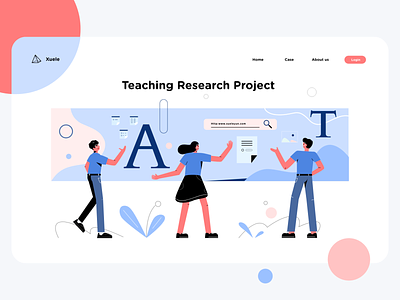 Teaching Research Project blue illustration teacher