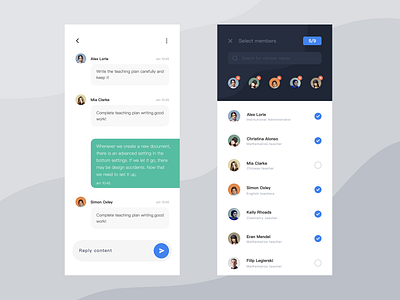 Leaving a message. app chat ui