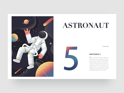 Astronaut illustration webdesign