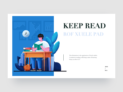 keep read illustration webdesign