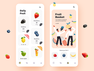 Daily fruit app app fruit illustration orange