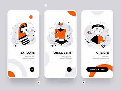 Guide pages app illustration ui