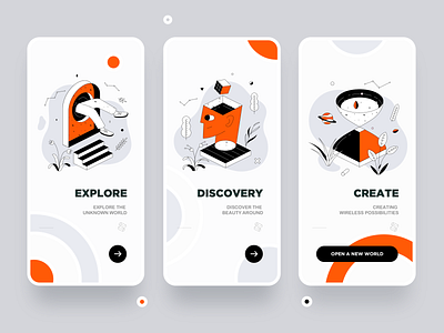 Guide pages app illustration ui