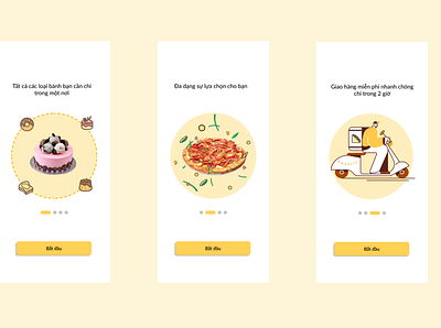 Onboarding Screen Food App design ui vietnam