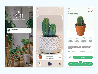 Mobile Application Plant App dailyshot plant app ui