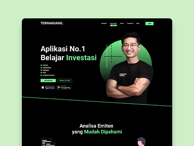 Landing Page Insight #portfolio #ternakuang animation app branding clean design flat graphic design illustration landing page logo ui web web design