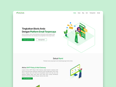 Aktiva Website #porfolio #ptaktivakreasiinvestama 3d animation app branding clean design flat graphic design illustration landing page logo motion graphics ui web web design