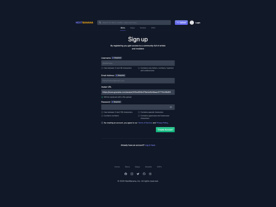 [NextBanana] Signup page