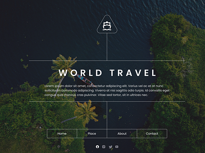 Traveling website landing page