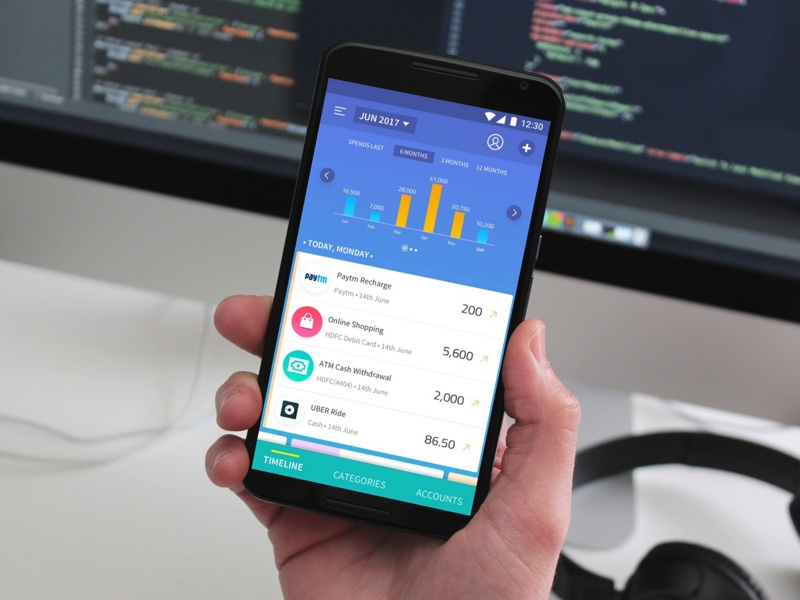 Personal Expenses - Mobile app card tacker personal expense dashboard mobile timeline finance fintech android