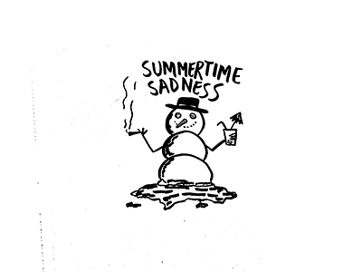 Summertime Sadness hand drawn sad summertime