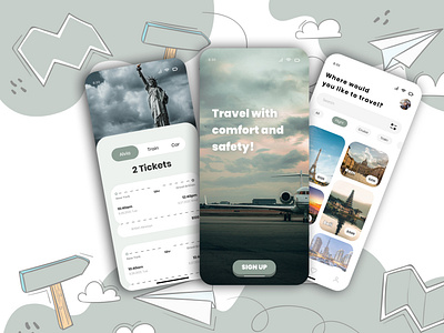 Flyby Ticket Booking App app mobile app mobile travel app ticket booking app travel app travel ticket traveling ui