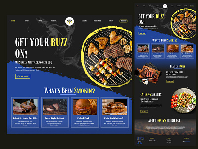 BBQ Restaurant Landing Page Design bbq design landing page landing page design restaurant design