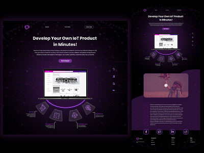 Ideeza Landing Page ai design ai landing page artificial intelligence black theme dark theme landing page landing page design