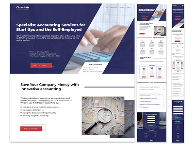 Churchills Accounting Service Landing Page accounting design landing page tax ui ui ux