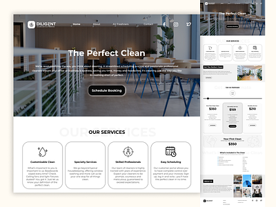 Diligent Office Cleaning Services Landing Page