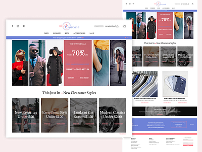 Landing Page design for E-Commerce Clothing Store clothing landing page design clothing ui e commerce ui graphic design landing page landing page design shopify landing page ui ui ux