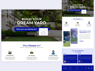 Soliscape - Yard Service Provider Landing Page