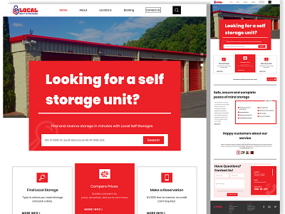 Self Storages Website Design design graphic design landing page landing page design self stroage website ui ui ux website design