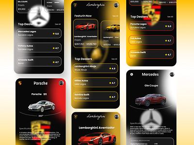 Car Sales App app branding car design landing page mobile mobile app rental sales ui ux