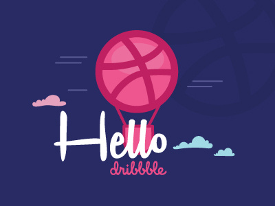 Hello Dribbble debut dribbble first shot hello