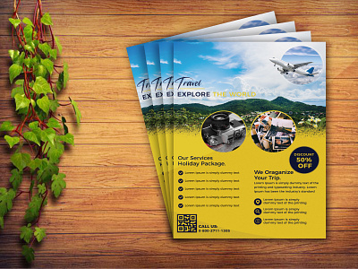 Travel flyer design traveling