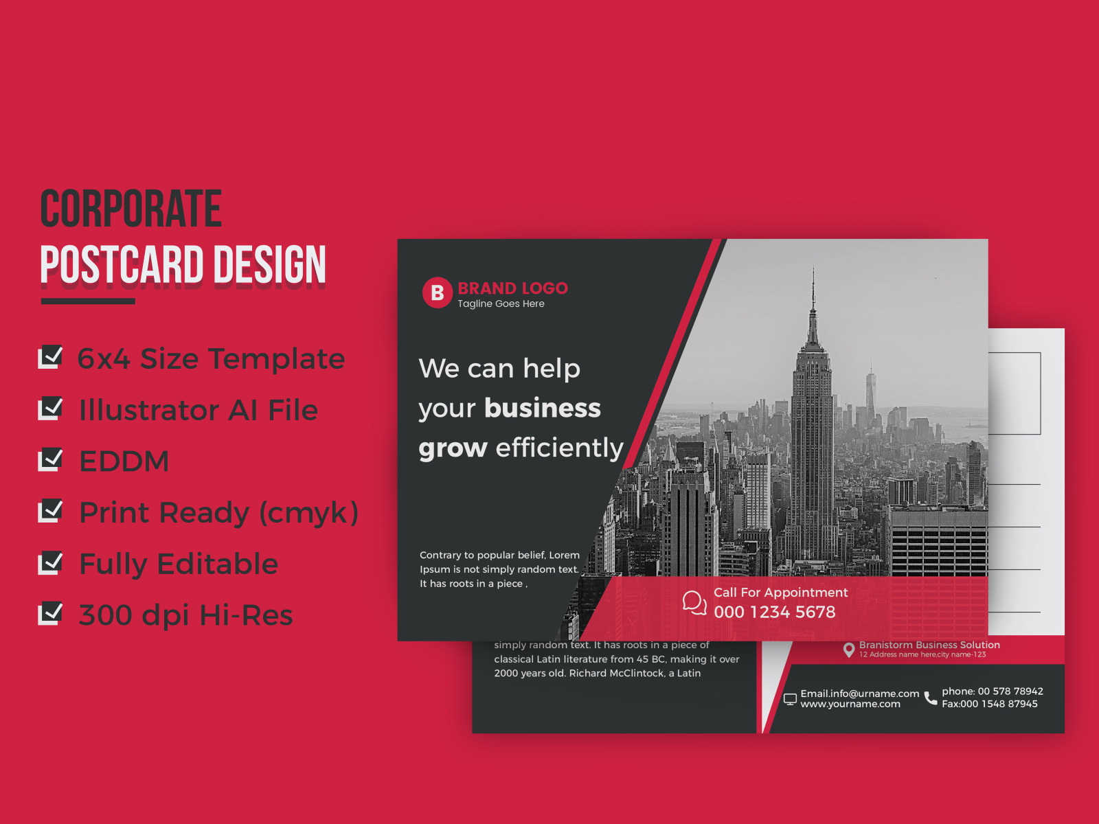 corporate-postcard-design-by-ismail-hossin-on-dribbble