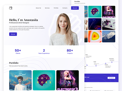 Portfolio landing page design